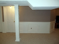 wainscotting and walls after