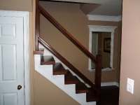 Maple capped stairs after