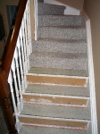 Carpeted stairs before