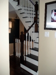 Refinished stairs after