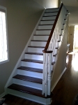 Refinished stairs after